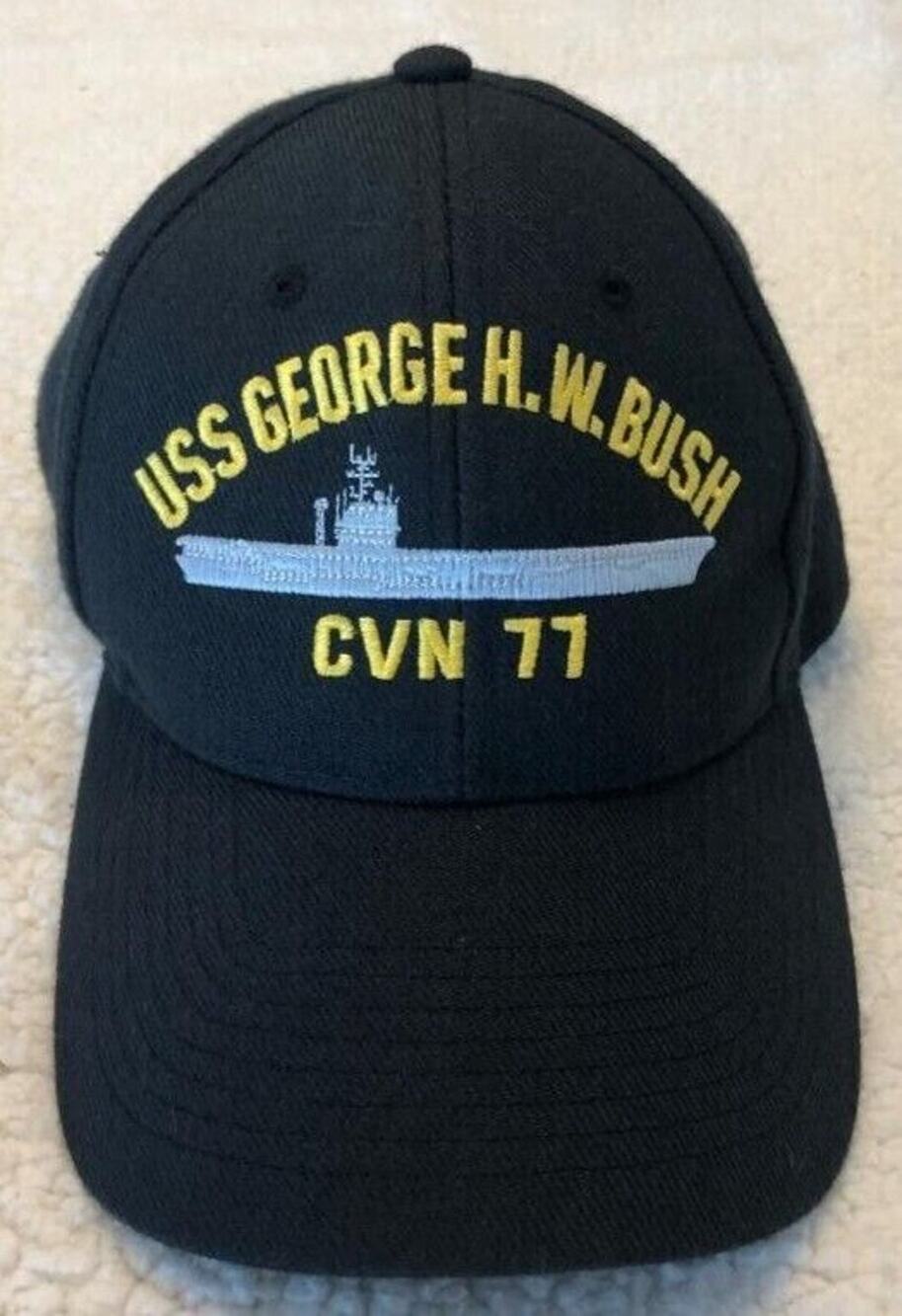 USS GEORGE H.W BUSH CVN 77 Navy Ship Hat U.S Military Official Ball Cap USA Made